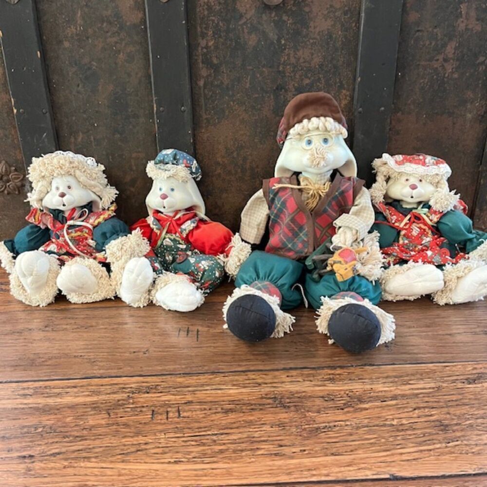 House of Lloyd Vintage Bunny‎ Hip and Hop and Grandpa Lloyd Christmas Lot of 4PC